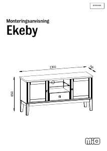 Brugsanvisning Mio Ekeby TV-møbel
