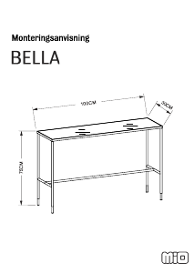 मैनुअल Mio Bella साइड टेबल