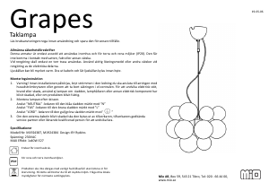 Handleiding Mio Grapes Lamp