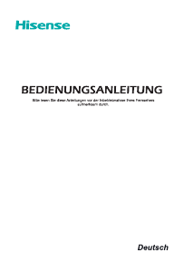 Bedienungsanleitung Hisense H32B5600 LED fernseher