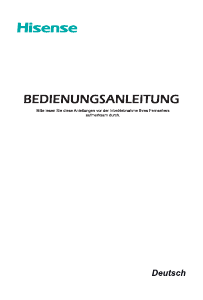 Bedienungsanleitung Hisense H55U8B LED fernseher