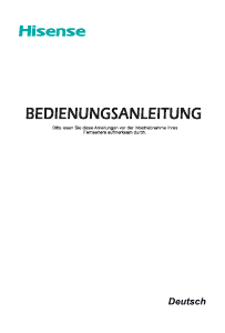 Bedienungsanleitung Hisense H65BE7200 LED fernseher