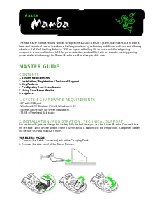 Bruksanvisning Razer Mamba 2012 Mus