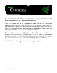 Bruksanvisning Razer Ouroboros Mus