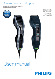 Kullanım kılavuzu Philips HC3410 Saç kesme makinesi
