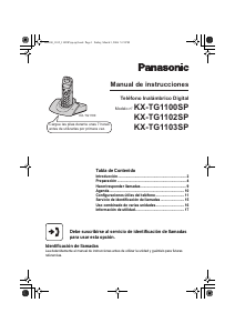 Manual de uso Panasonic KX-TG1100SP Teléfono inalámbrico