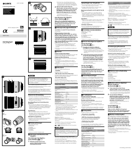 Manual Sony SELP18105G Lente