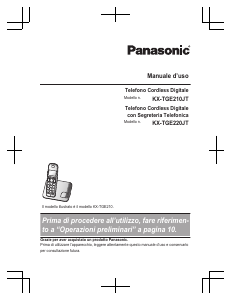 Manuale Panasonic KX-TGE210JT Telefono senza fili