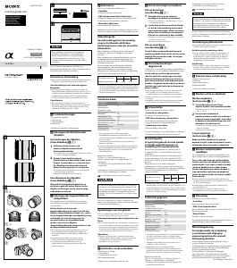 Bedienungsanleitung Sony SEL30M35 Objektiv