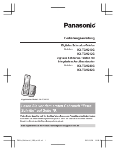 Bedienungsanleitung Panasonic KX-TGH212G Schnurlose telefon
