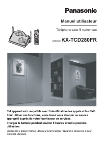 Mode d’emploi Panasonic KX-TCD280FR Téléphone sans fil