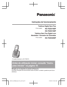 Manual Panasonic KX-TGD310SP Telefone sem fio