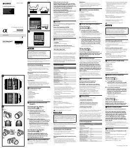 Manual Sony SEL18200LE Lente