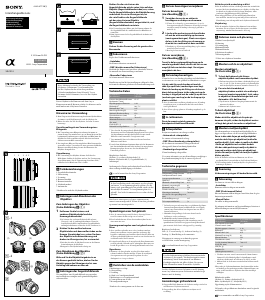 Manual Sony SEL1018 Lente