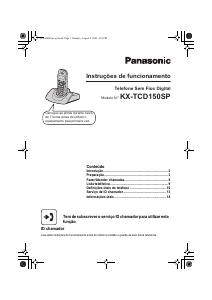 Manual Panasonic KX-TCD150SP Telefone sem fio
