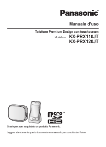 Manuale Panasonic KX-PRX120JT Telefono senza fili