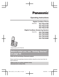 Manual Panasonic KX-TGC224E Wireless Phone