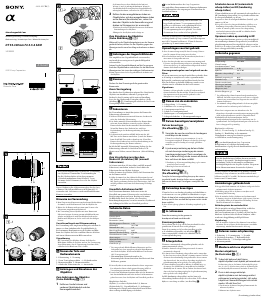 Bedienungsanleitung Sony SAL55300 Objektiv