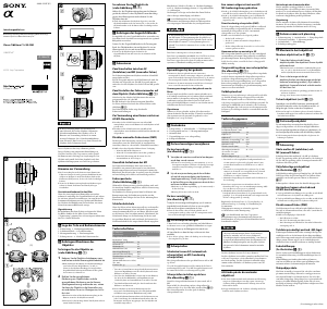 Manual Sony SAL50F14Z Lente