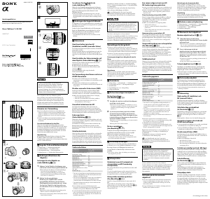 Bedienungsanleitung Sony SAL50F14Z Objektiv