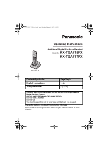 Manual Panasonic KX-TGA717FX Wireless Phone