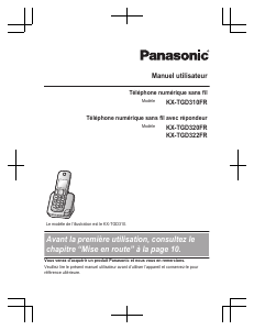 Mode d’emploi Panasonic KX-TGD320FR Téléphone sans fil