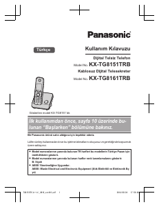Kullanım kılavuzu Panasonic KX-TG8161TRB Kablosuz telefon