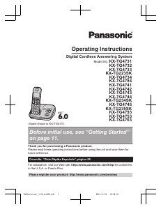 Manual Panasonic KX-TG4742 Wireless Phone