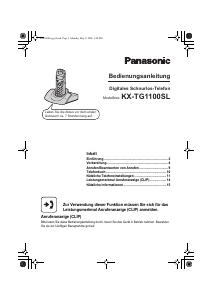 Bedienungsanleitung Panasonic KX-TG1100SL Schnurlose telefon