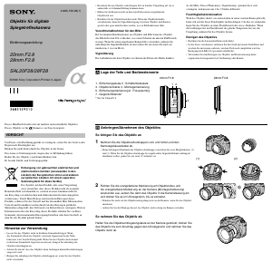 Bedienungsanleitung Sony SAL20F28 Objektiv