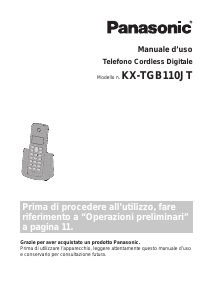 Manuale Panasonic KX-TGB110JT Telefono senza fili