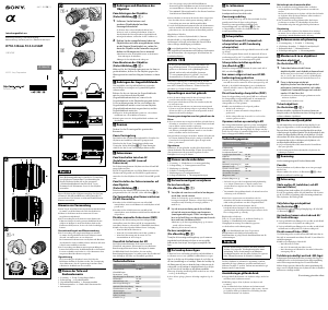 Manual Sony SAL18135 Lente
