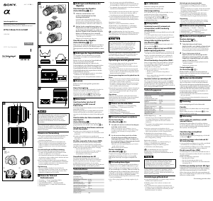 Bedienungsanleitung Sony SAL18135 Objektiv