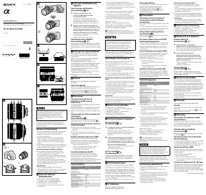 Manual Sony SAL1650 Lente