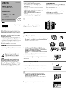 Bedienungsanleitung Sony SAL135F28 Objektiv