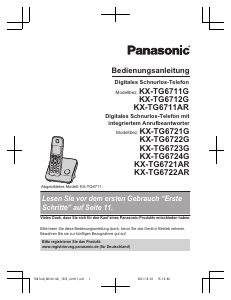Bedienungsanleitung Panasonic KX-TG6711GB Schnurlose telefon