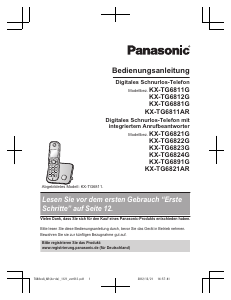 Bedienungsanleitung Panasonic KX-TG6823G Schnurlose telefon