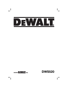 Käyttöohje DeWalt DWS520 Pyörösaha