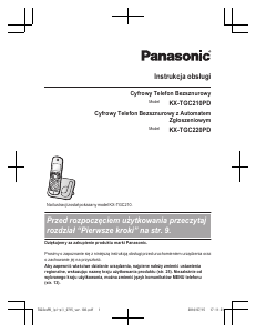Instrukcja Panasonic KX-TGC220PD Telefon bezprzewodowy