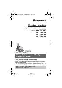 Manual Panasonic KX-TG8522E Wireless Phone