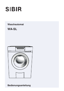 Bedienungsanleitung SIBIR WA-SL 11003 Waschmaschine