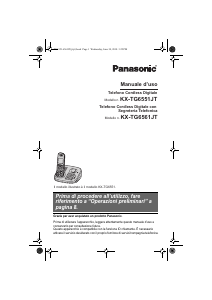 Manuale Panasonic KX-TG6561JT Telefono senza fili