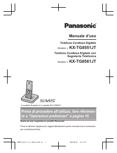 Manuale Panasonic KX-TG8551JT Telefono senza fili