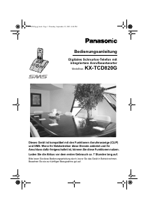 Bedienungsanleitung Panasonic KX-TCD820G Schnurlose telefon