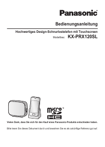 Bedienungsanleitung Panasonic KX-PRX120SL Schnurlose telefon
