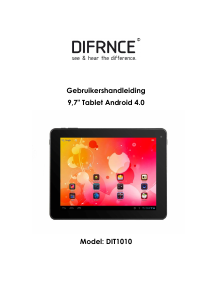 Handleiding DIFRNCE DIT1010 Tablet