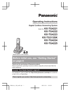 Handleiding Panasonic KX-TG4223 Draadloze telefoon