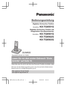 Bedienungsanleitung Panasonic KX-TG8551G Schnurlose telefon
