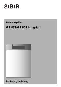 Bedienungsanleitung SIBIR GS 55S 41024 Geschirrspüler