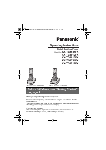Manual Panasonic KX-TG1711FX Wireless Phone